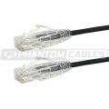 6 inch Cat6 UTP Ultra-Thin Patch Cable - Black