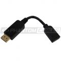 6 inch DisplayPort Male to HDMI Female Adapter - Black