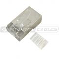 RJ45 Cat6a Shielded Plug with Insert (Solid or Stranded) (8P 8C) - 10 pack